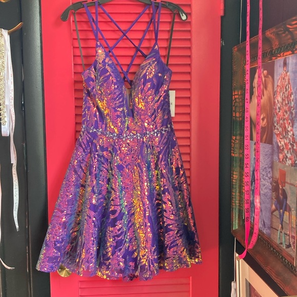 NWT ALYCE PARIS Dress Size 6 bright purple - Picture 7 of 17